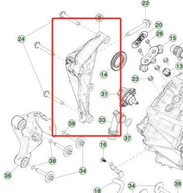 Τεσλά μοντέλο 3/Y εμπρός αριστερά τοποθέτηση συναρμολόγηση 35x15x15cm κράμα αλουμινίου
