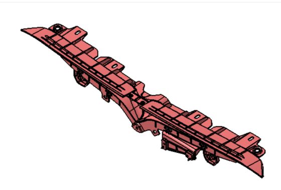 Tesla Model S 2021+ Μπροστινός φορέας σήματος T Μαύρο πλαστικό 82x13x10mm