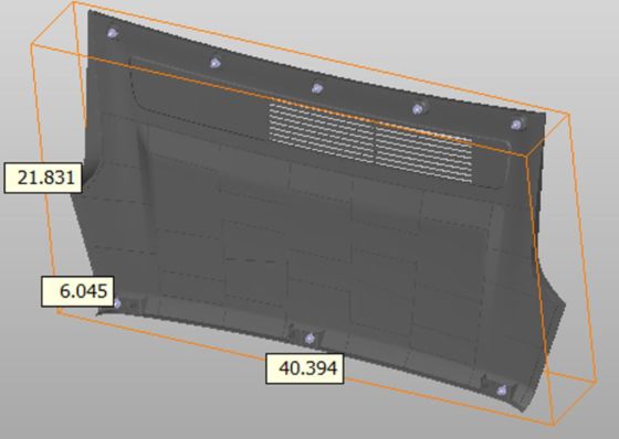 Tesla Model S 2021+ Πίσω Φρουτάκι 40x22x6cm Μαύρο πλαστικό