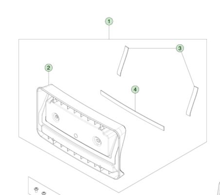 Tesla Model X Βάση Πινακίδας Εμπρός CN-Spec 52x17x5cm Μαύρο ABS