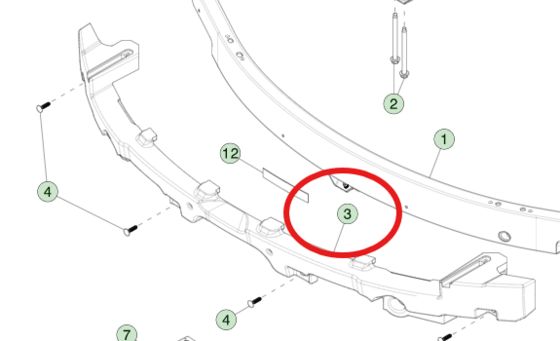 ΑΦΡΩΔΕΣ ΜΠΑΡΑ ΠΡΟΦΥΛΑΚΤΗΡΑ ΓΙΑ TESLA MODEL 3 (2023+) 1741046-00-F